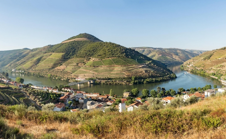 Pinhão, a charming riverside village nestled along the majestic Douro River.